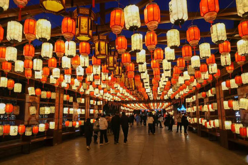 春节灯会现场实拍图