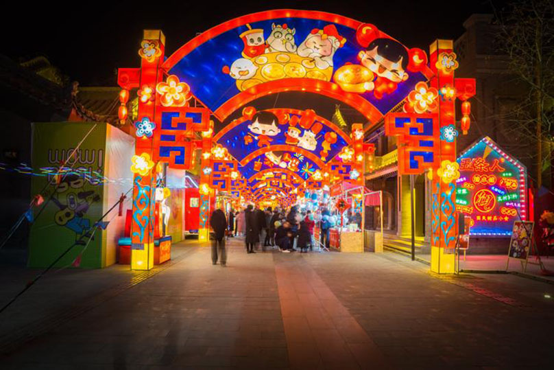 彩灯花灯现场实拍图