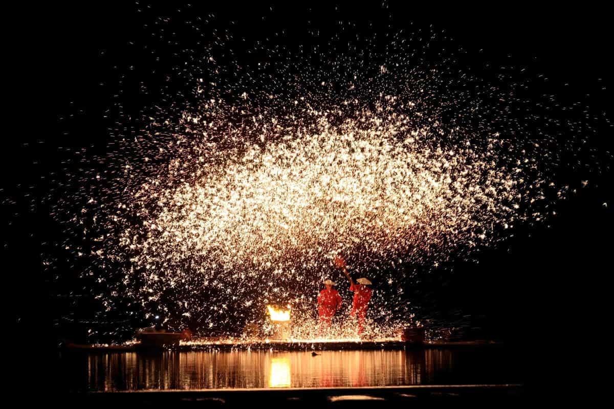 打铁花定制样式现场实拍图