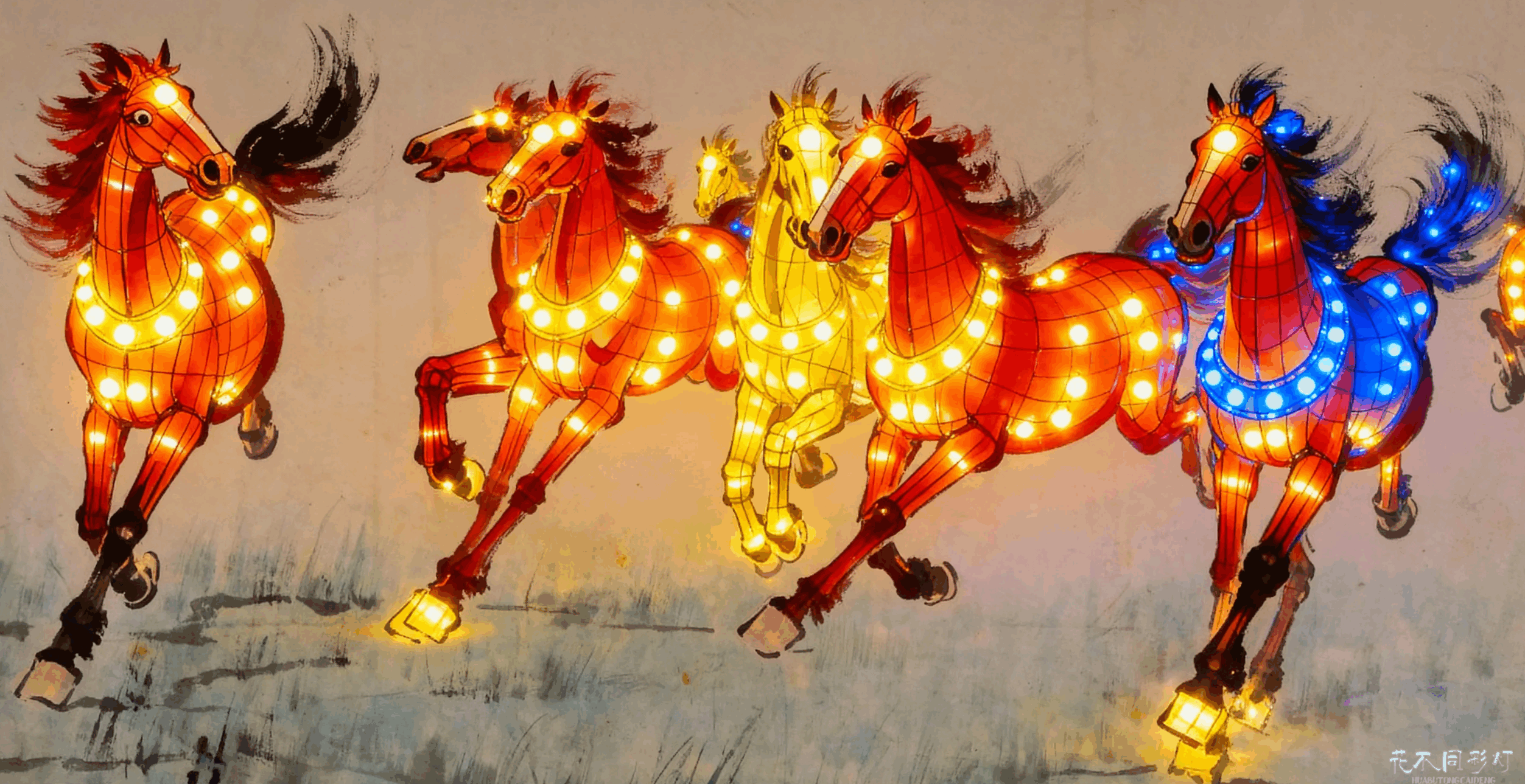 一八骏图为模版的群发灯组设计图 一八骏图为模版的群发灯组设计图