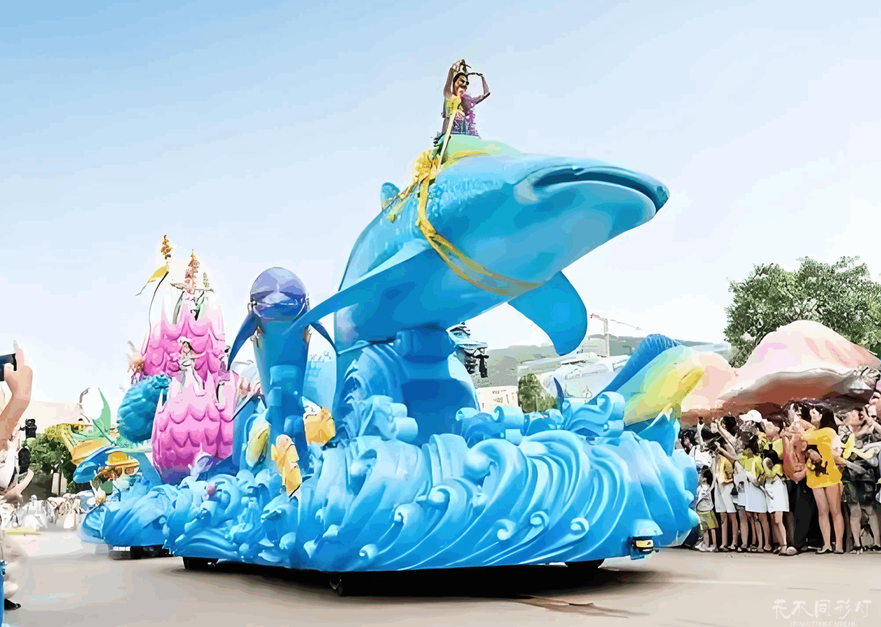 28米海洋主题彩车全景展示-大型巡游彩车案例 28米海洋主题彩车全景展示-大型巡游彩车案例