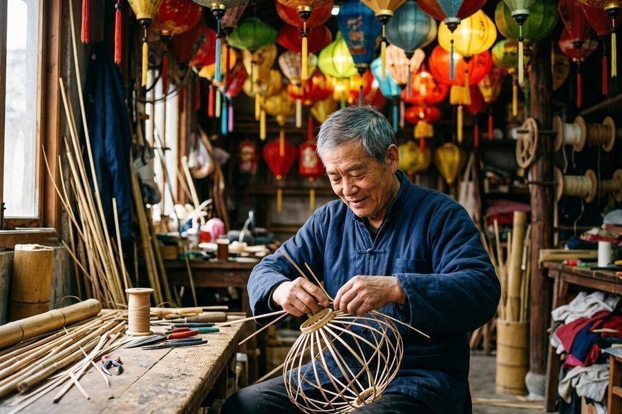 非遗传统彩灯, 传统制作工艺