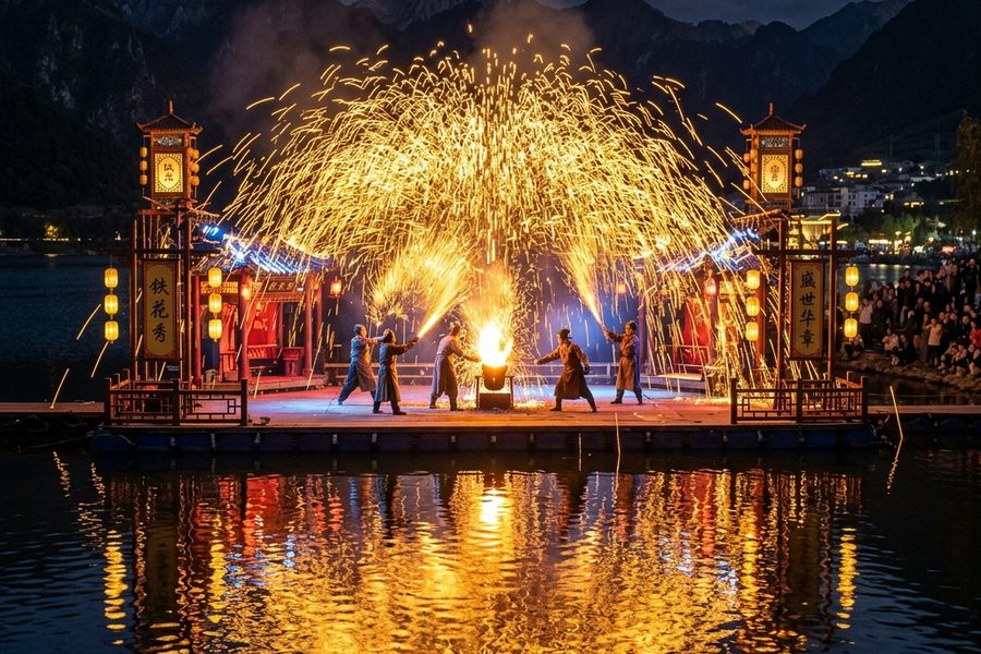 世界非遗论坛专访：如何将打铁花打造成景区夜游王牌