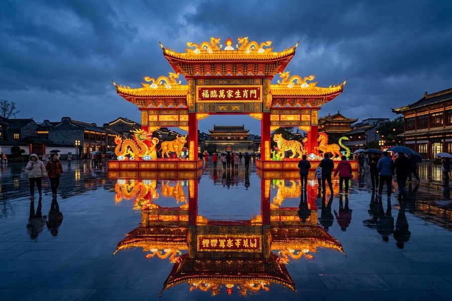 户外大型花灯台风暴雨防倾覆加固与应急防范指南