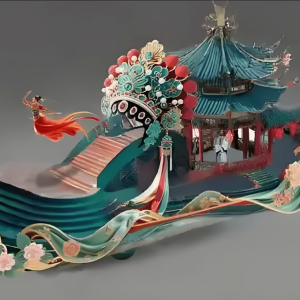 国潮风巡游花车设计图