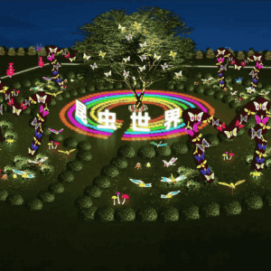 商场灯光秀策划方案-花不同彩灯