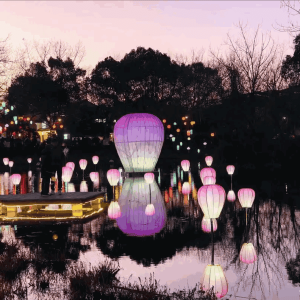 酒店大堂灯笼怎么选-花不同彩灯