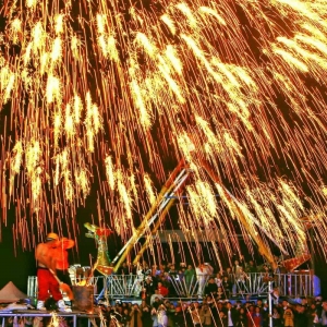 打铁花夜游项目收益-花不同彩灯