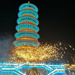 打铁花景区合作方式-花不同彩灯