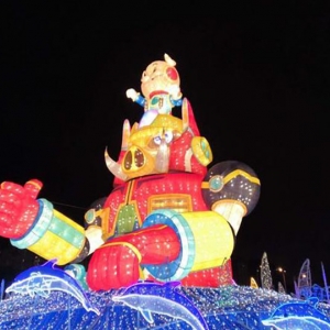 旅游节花车制作项目-花不同彩灯